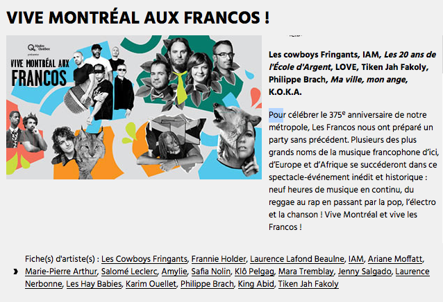 francos 2017 fermeture